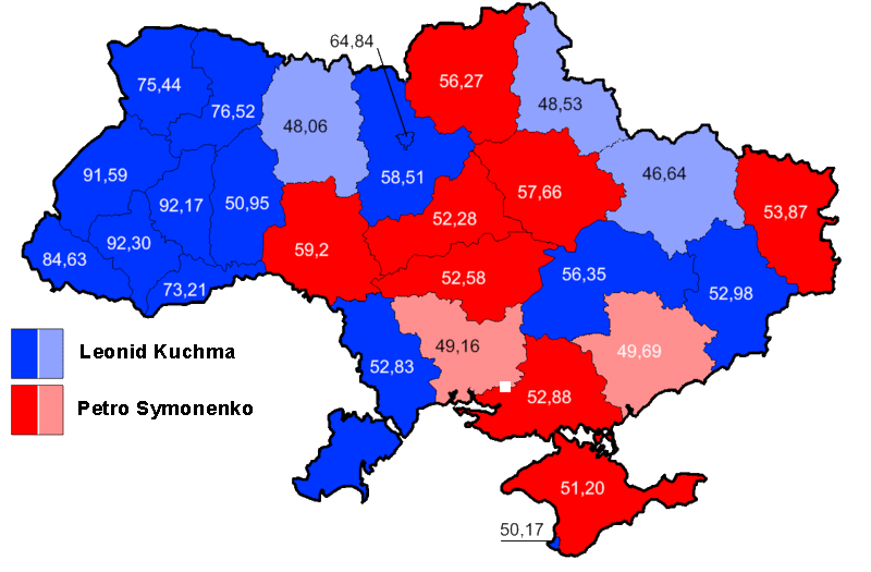 Map of Election 1999 for President