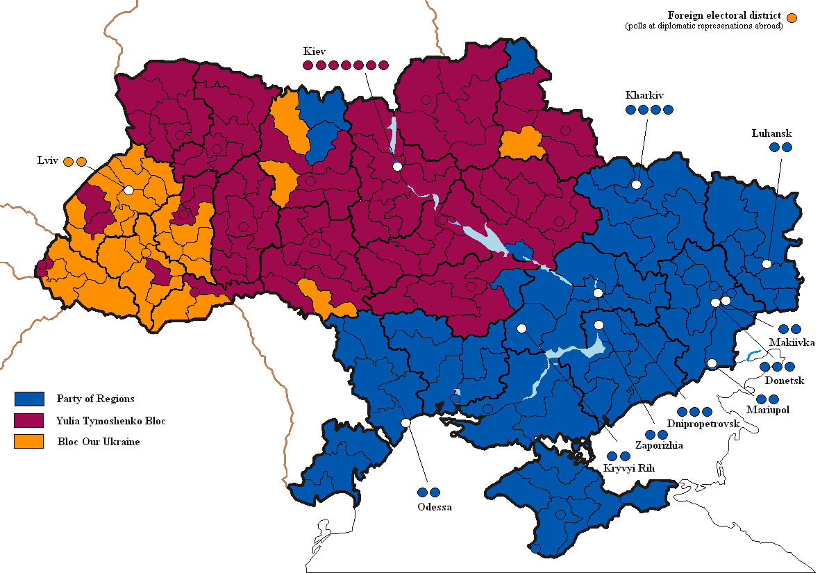 Map of Election 2006 for Parliament