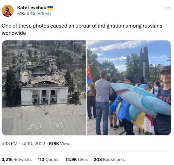 Kate Levchuk: One of these photos caused an uproar of indignation among russians worldwide